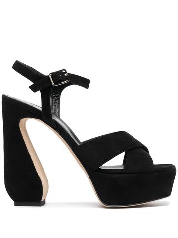 sergio rossi open-toe heeled sandals - black