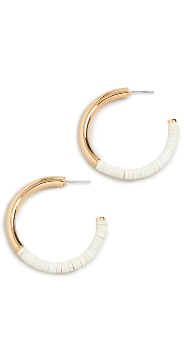 Soko Karamu Hoop Earrings in gold / white