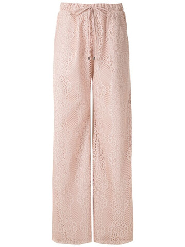 Olympiah Tournesol lace wide leg trousers in pink