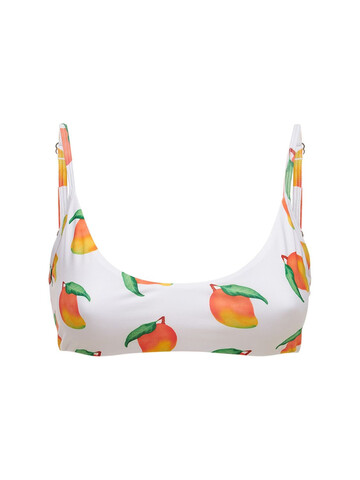 VERDELIMON Sol Bralette Nylon & Lycra Bikini Top in white / multi
