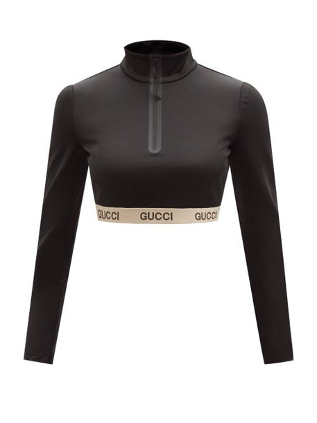 Gucci - X The North Face Cotton-blend Jersey Cropped Top - Womens - Black