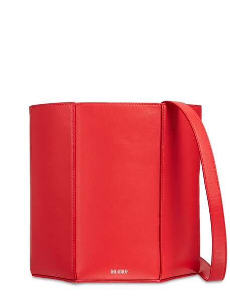 THE ATTICO Medium 11 Am Leather Shoulder Bag in red