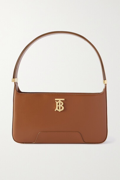 Burberry - Medium Leather Shoulder Bag - Brown