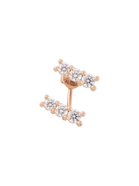 Alinka 18kt rose gold LARA diamond earring in metallic