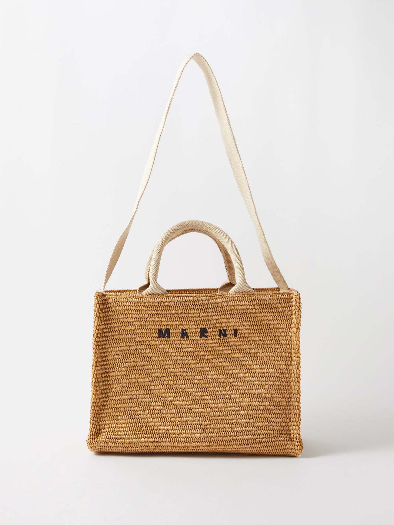 Marni - Basket Small Faux-raffia Tote Bag - Womens - Tan