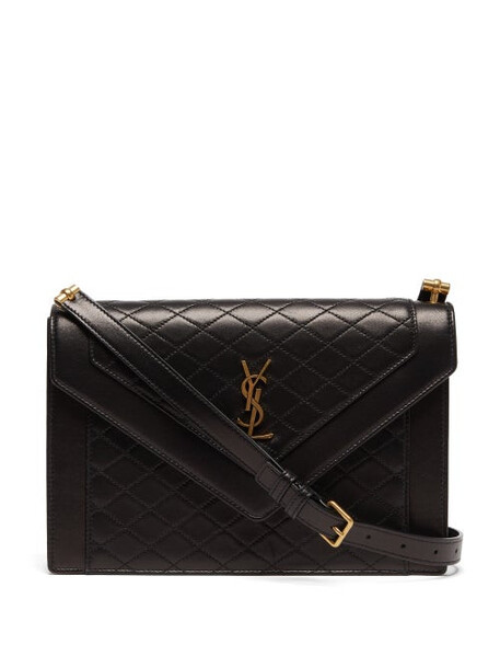 Saint Laurent - Gaby Small Quilted-leather Shoulder Bag - Womens - Black