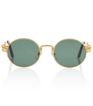 jean paul gaultier x karim benzema 56-6106 round sunglasses in gold