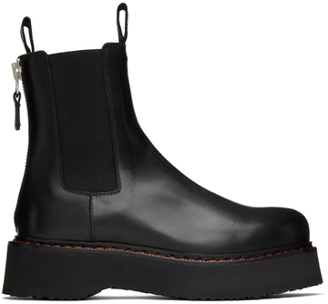 r13 black single stack boots