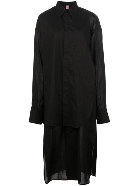 Y's oversized layered shirt in black