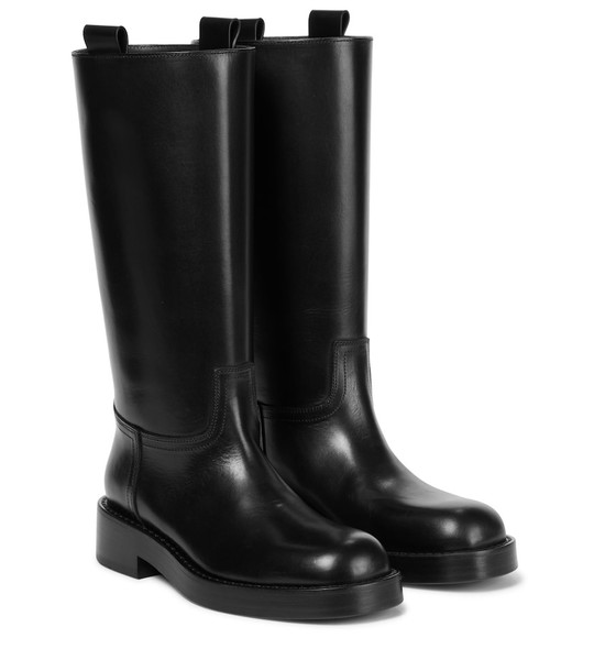 Ann Demeulemeester Stein leather boots in black