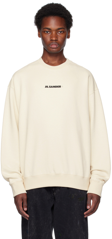 jil sander off-white printed sweatshirt