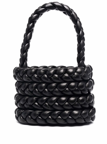 A.W.A.K.E. Mode Elea braided bucket bag - Black