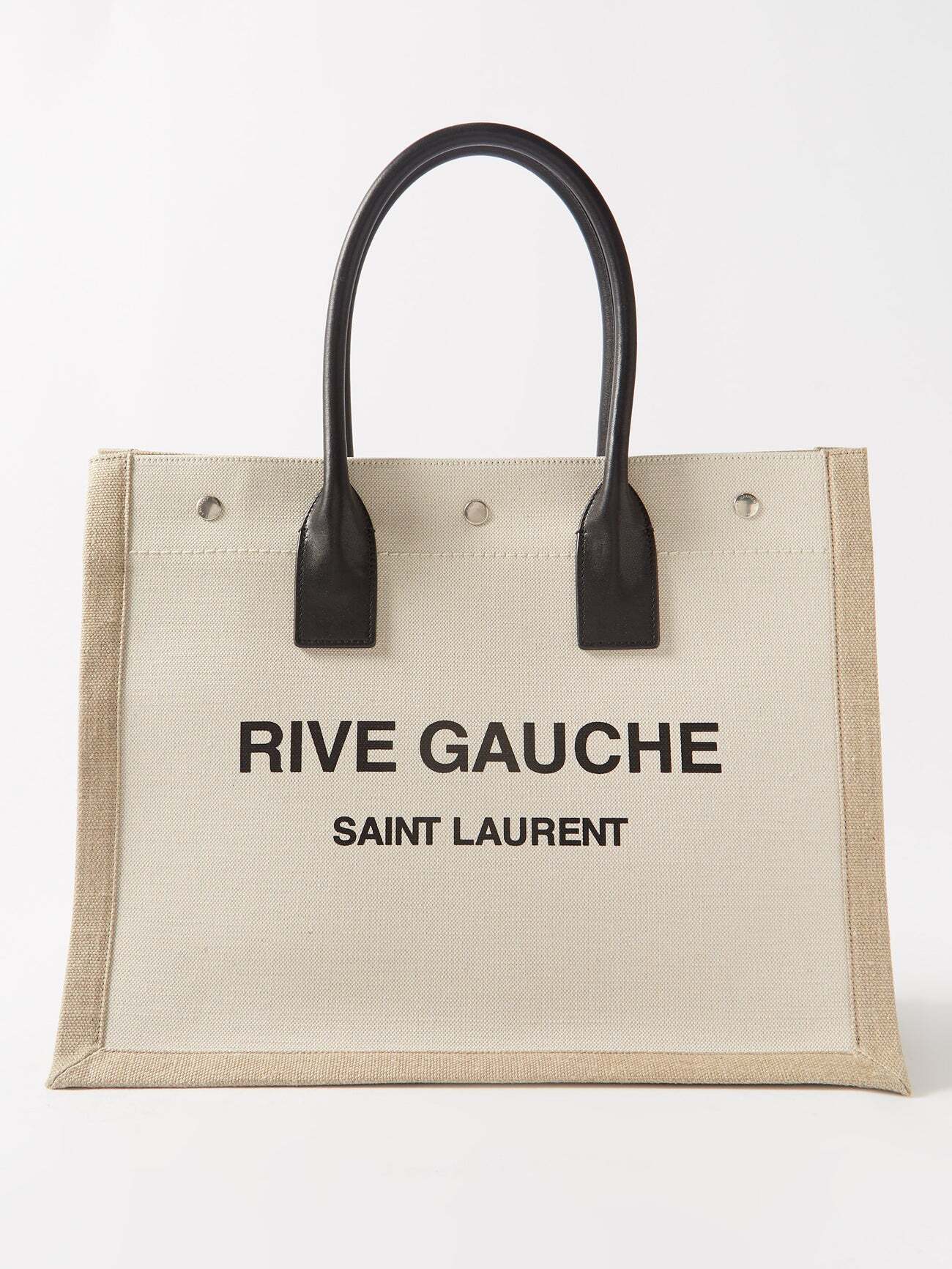 Saint Laurent - Rive Gauche Canvas Tote Bag - Womens - White