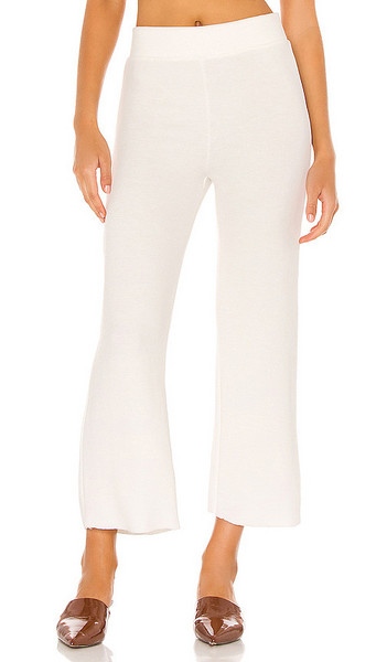 NSF Steff Wide Leg Pull On Pant in Ivory in white