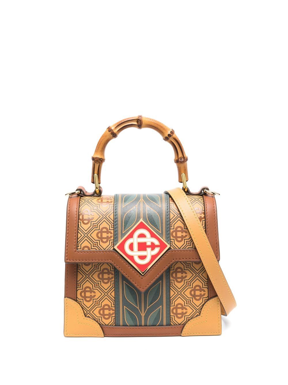 Casablanca Jeanne monogram-pattern mini bag - Brown