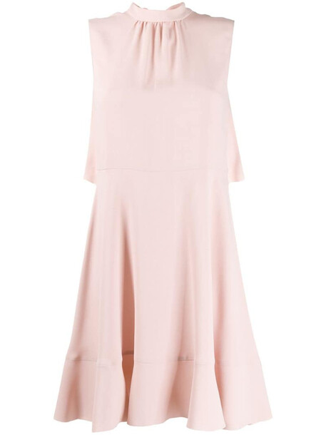 RedValentino cape-style short dress in pink