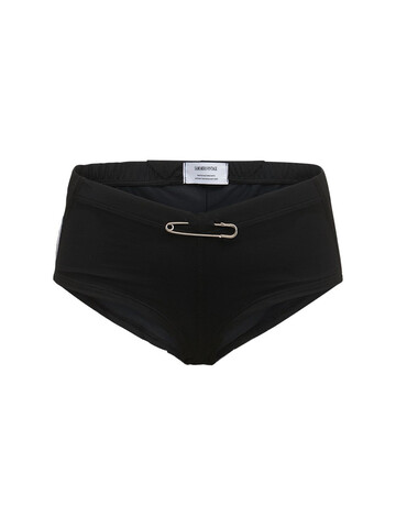 SAMI MIRO VINTAGE Open Seam Booty Shorts in black