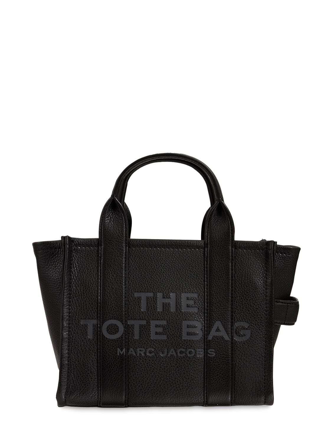 MARC JACOBS (THE) Mini Traveler Leather Tote Bag in black