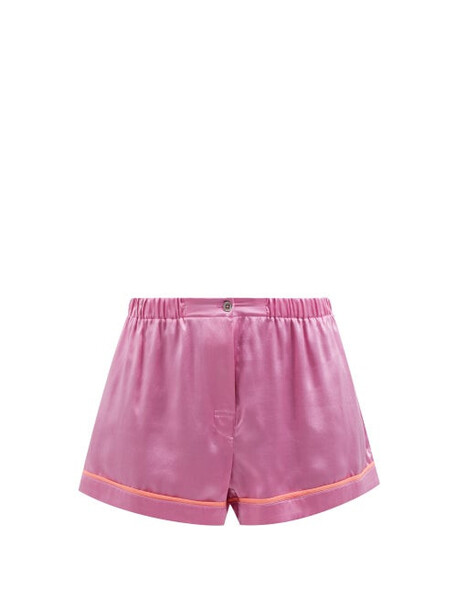 Araks - Tia Silk-charmeuse Pyjama Shorts - Womens - Pink