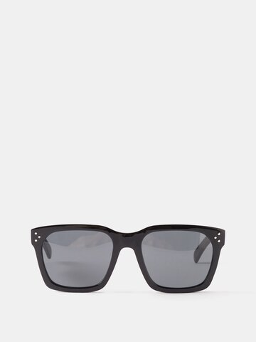 celine eyewear - bold story square acetate sunglasses - womens - black