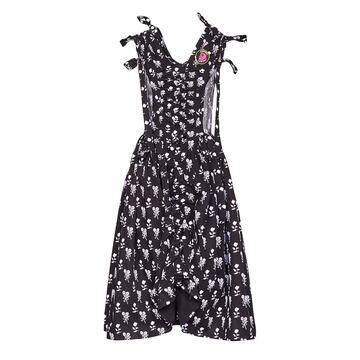 Chopova Lowena Barrel Rouched Dress in black / white