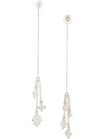E.M. E.M. crystal pendant earrings - Silver