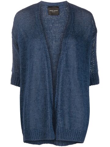 roberto collina open-front knit cardigan - blue