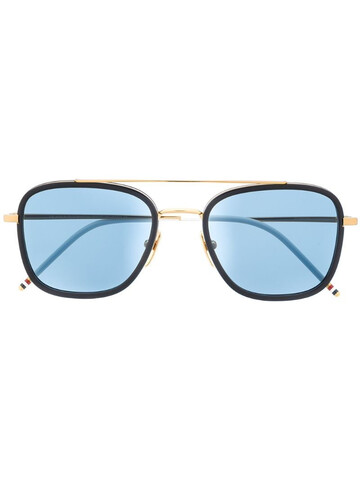 Thom Browne Eyewear TB800 aviator sunglasses in gold