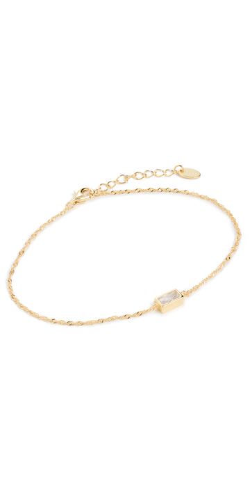 Argento Vivo Rope Cubic Zirconia Line Bracelet in gold