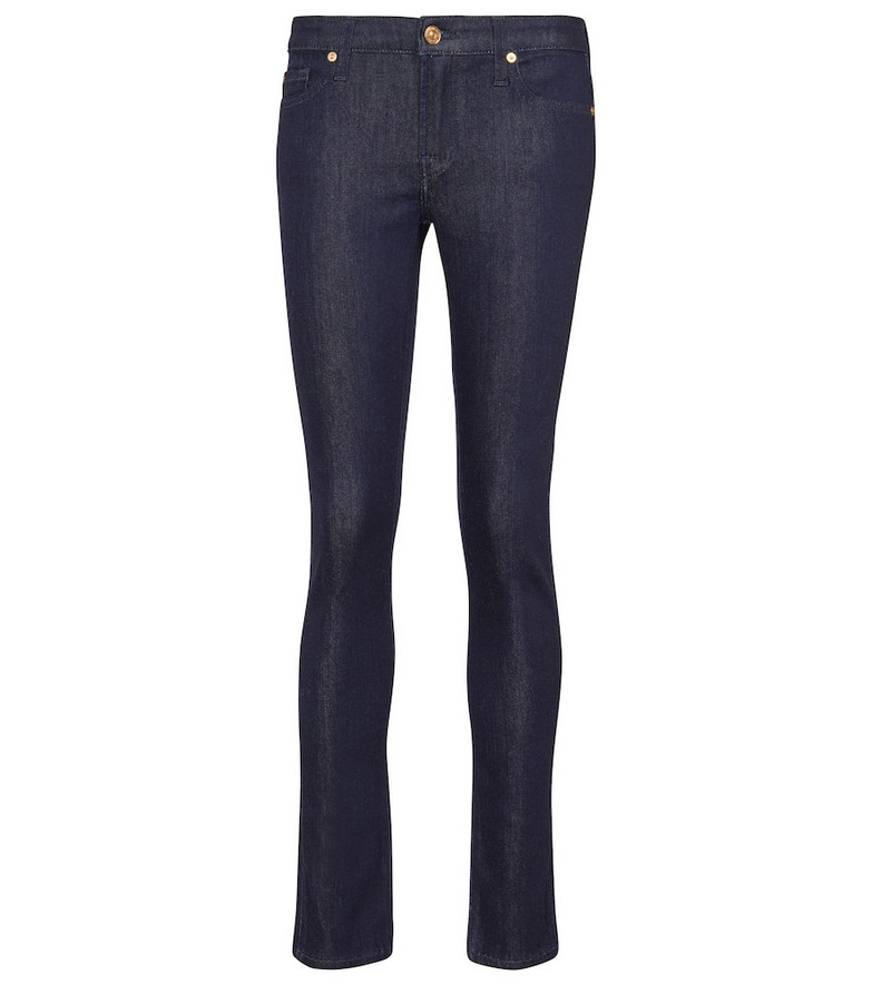 7 For All Mankind Pyper Slim Illusion low-rise jeans in blue