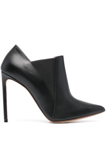 francesco russo 110mm pointed-toe leather boots - black