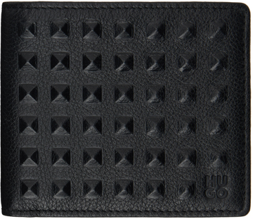hugo black leather wallet