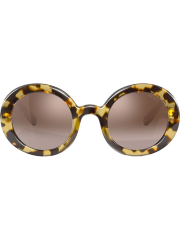 Miu Miu Eyewear oversized round sunglasses in brown