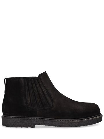 needles suede chelsea boots in black