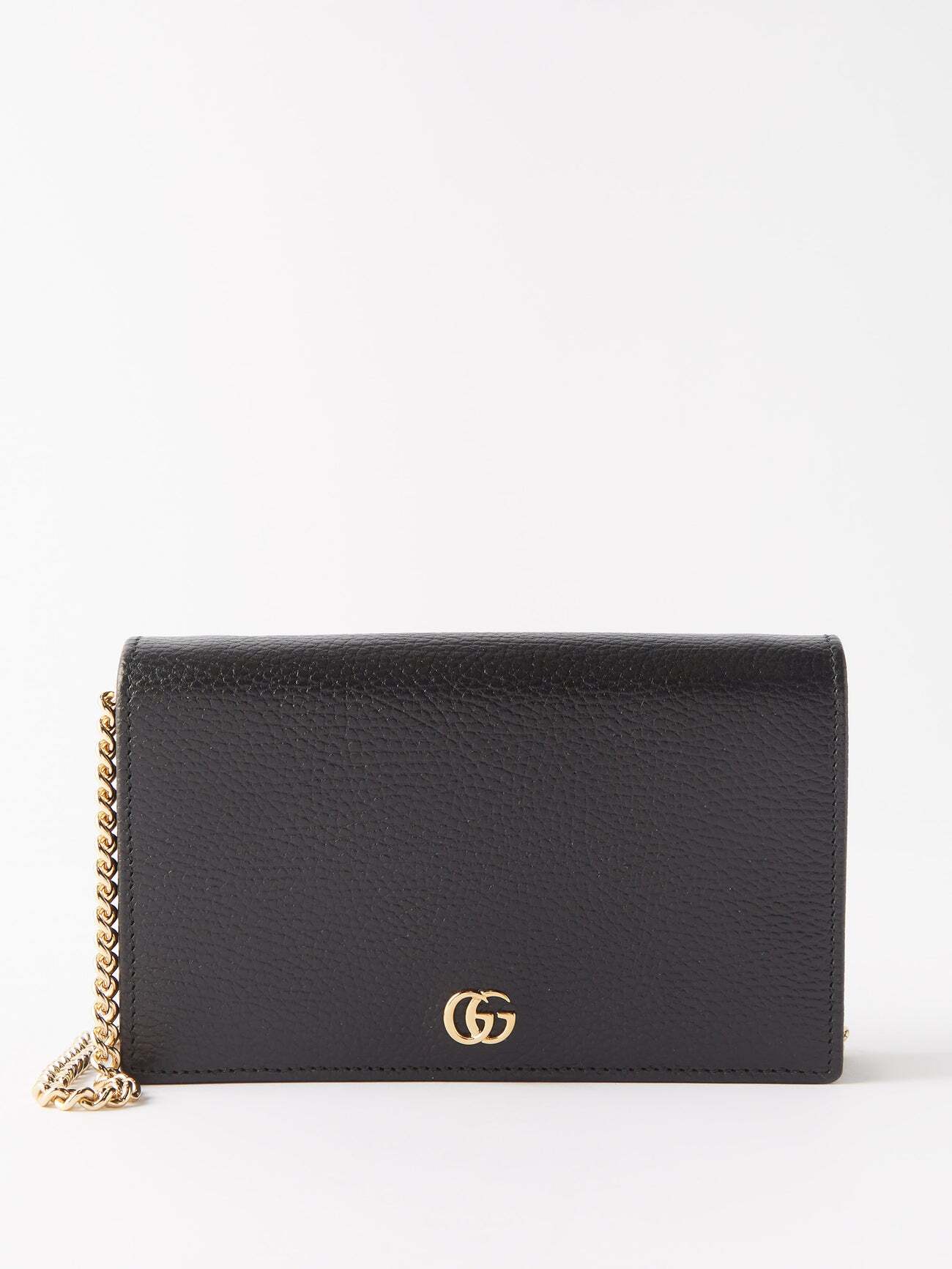 Gucci - GG Marmont Small Leather Cross-body Bag - Womens - Black
