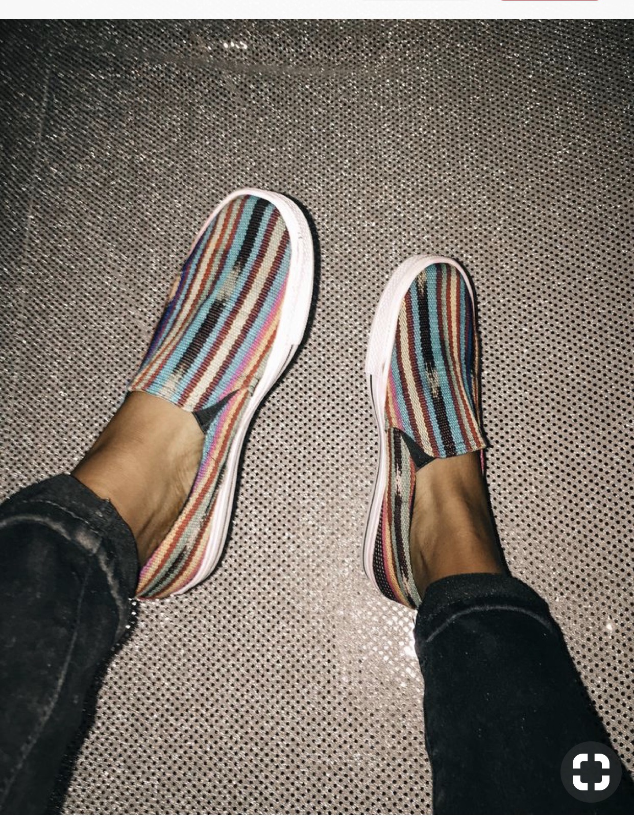 colorful striped vans