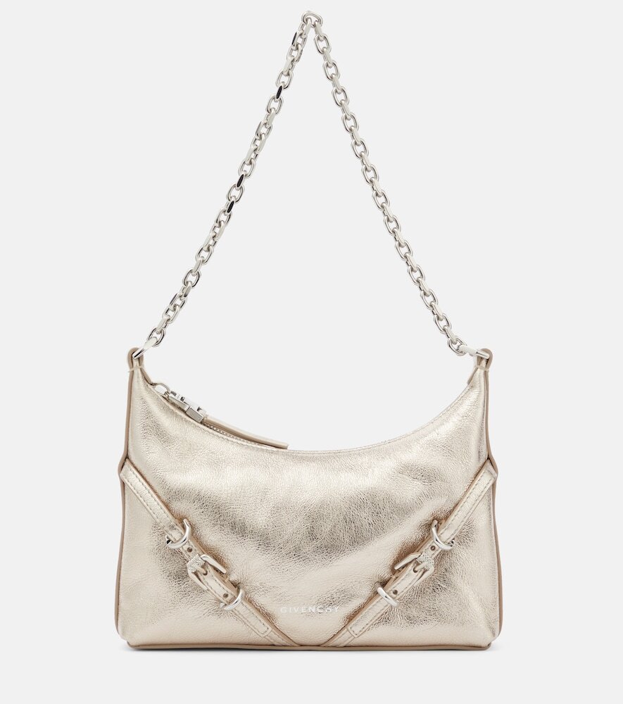 Givenchy Voyou Party metallic leather shoulder bag in gold