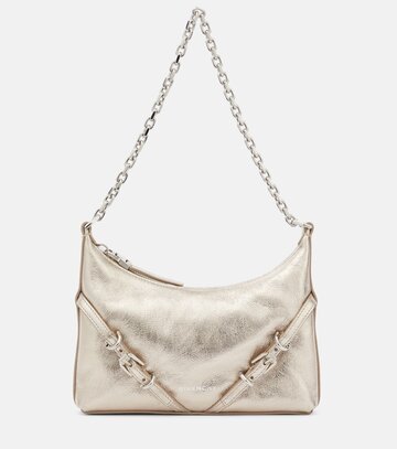 givenchy voyou party metallic leather shoulder bag in gold