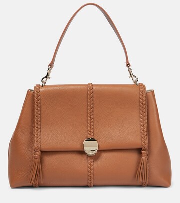 chloe penelope large leather shoulder bag in brown