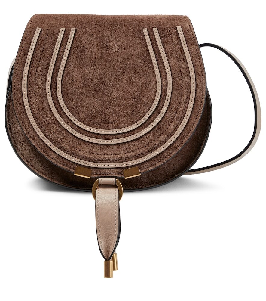 Chloe Marcie Small saddle bag in brown