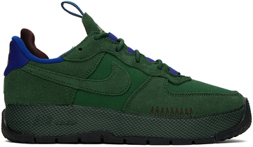 nike green & blue air force 1 wild sneakers