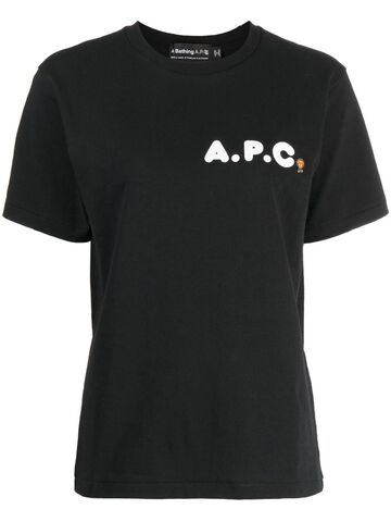 A BATHING APE® A BATHING APE® chest logo-print detail T-shirt - Black