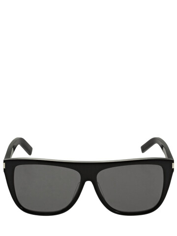 saint laurent new wave sl 1 acetate mask sunglasses in black