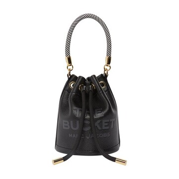 Marc Jacobs The Leather Micro Bucket Bag in black