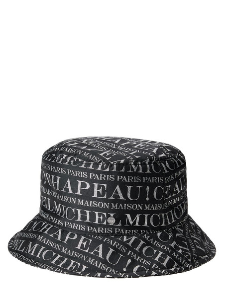 MAISON MICHEL Jason All Over Michel Bucket Hat in black / silver