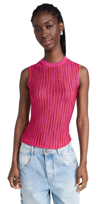 missoni tank top pink and red space dye 44