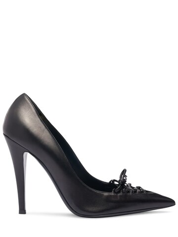 TOM FORD 105mm Corset Leather Pumps in black