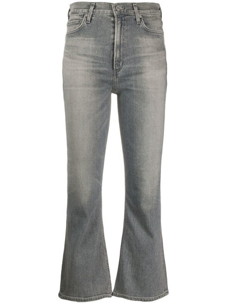 Citizens of Humanity mid rise cropped jeans in grey