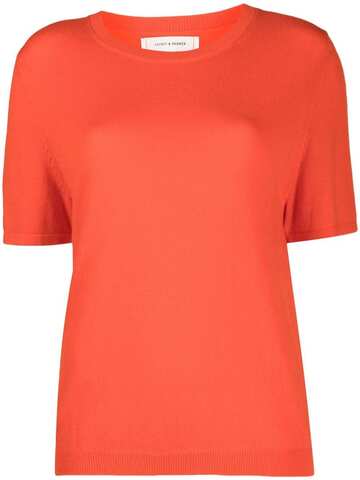 chinti and parker knitted short-sleeve t-shirt - orange