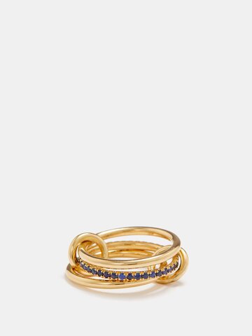 spinelli kilcollin - sonny sapphire & 18kt gold ring - womens - blue multi